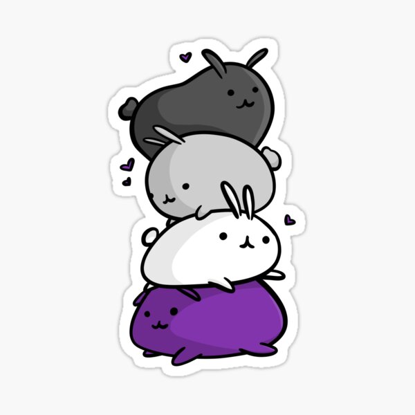 Item preview, Asexual Cute Bunny Illustration designed and sold by Wondher M.