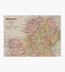 Vintage Map of Northern Ireland (1883) Photographic Print
