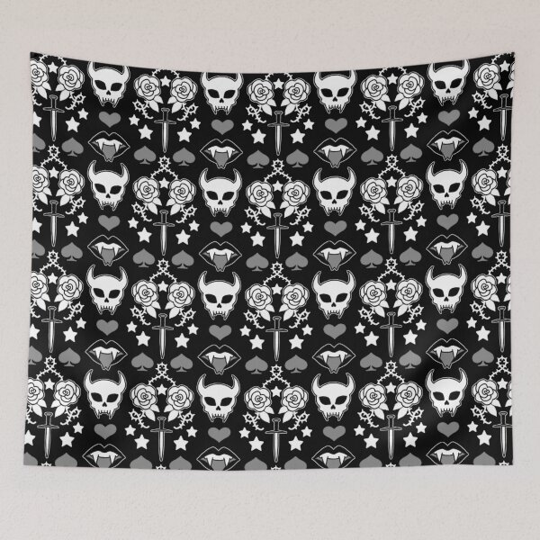 Item preview, Demon Skull Redux (B&W) designed and sold by FastPuck.
