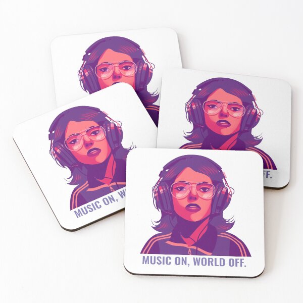 Item preview, Music On World Off Purple Girly  designed and sold by Funwithmusic.