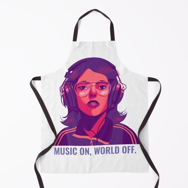 Item preview, Music On World Off Purple Girly designed and sold by Funwithmusic.