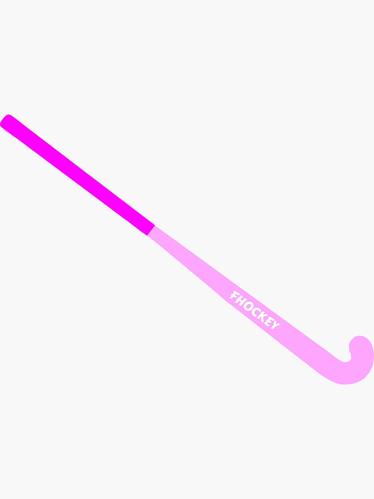 "Pink Field Hockey Stick Reading "Fhockey"" Sticker for Sale by lindsey
