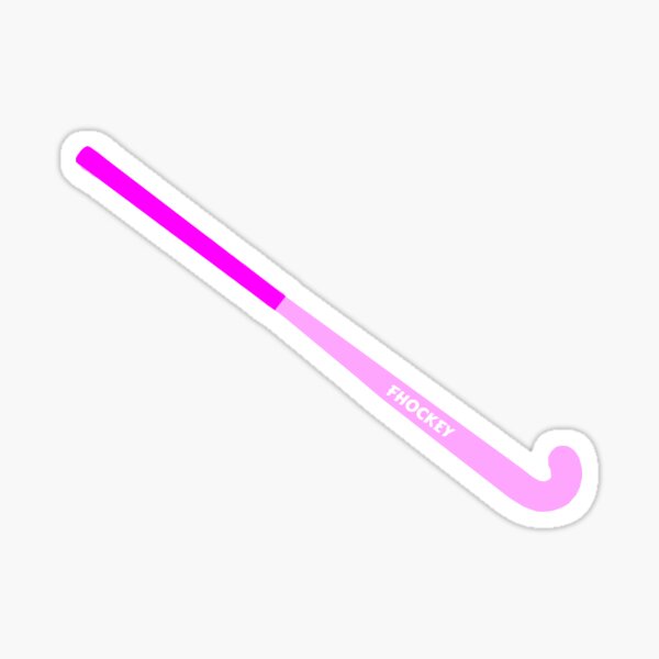 "Pink Field Hockey Stick Reading "Fhockey"" Sticker for Sale by lindsey