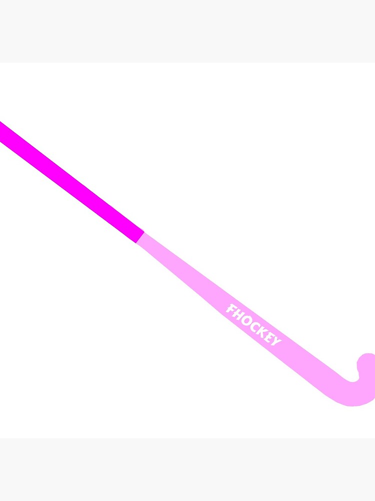 "Pink Field Hockey Stick Reading "Fhockey"" Acrylic Block by lindseyp