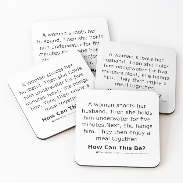 Item preview, Complex Riddle - Wife Shoots Husband designed and sold by ThinkinClothing.