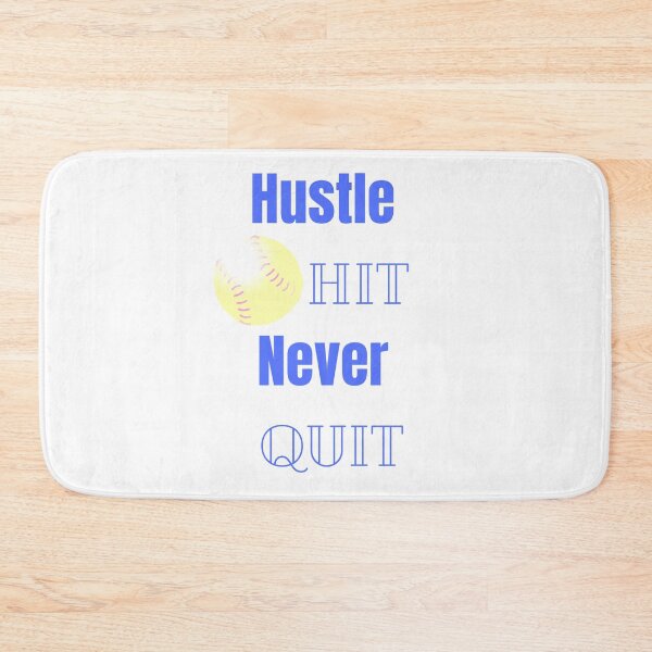 Item preview, Softball Rules: Hustle, Hit, Never Quit in Blue designed and sold by GeoTeasters.