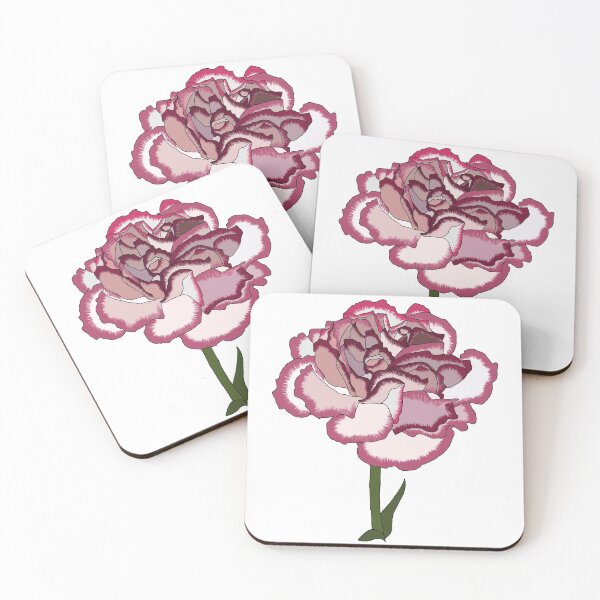 Artikelvorschau, Blütenblätter mit roten Spitzen Rosa Nelke entworfen und verkauft von GraceFace11.