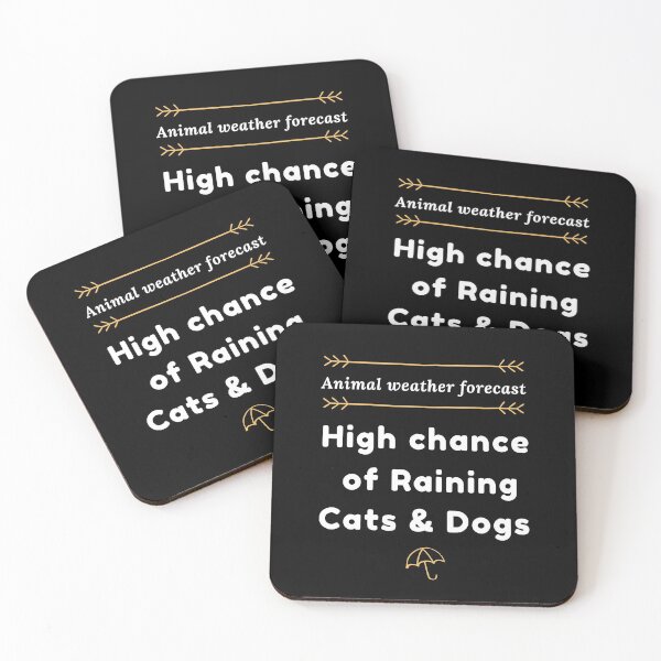 Item preview, High chance of raining Cats and Dogs Animal Weather Forecast | Dog Lover Gift  | Cat Lover Gift | Funny  designed and sold by subtleday.