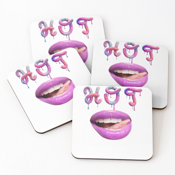 Item preview, Hot lips, purple, pink, lips, dripping words designed and sold by Dnnlvll.