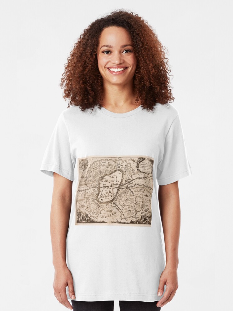 "Vintage Map of Nuremberg Germany (1642)" T-shirt by ...