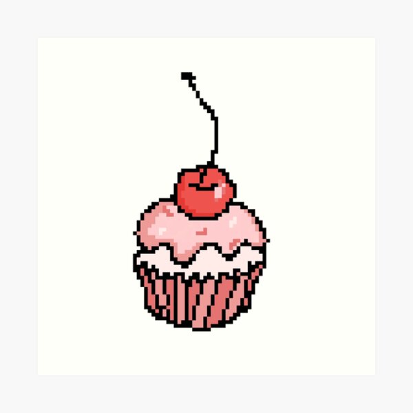 Pixel Cake Art Prints Redbubble