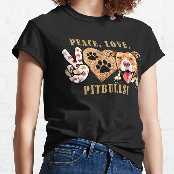 Item preview, Peace, Love, Pitbulls! designed and sold by Sinfamous.
