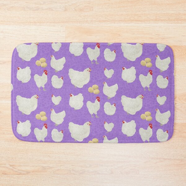 Item preview, White Orpington Chickens Purple designed and sold by Ashley Gagnon.
