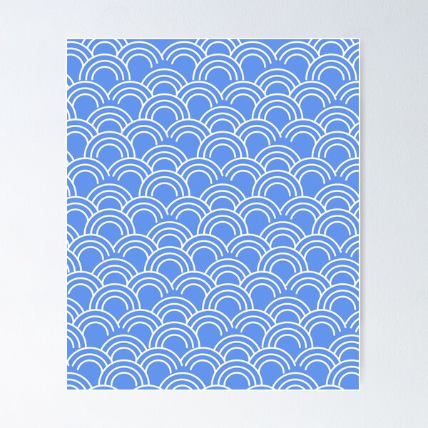 Item preview, Cornflower Blue sea waves designed and sold by KANTRUTHAISHOP.