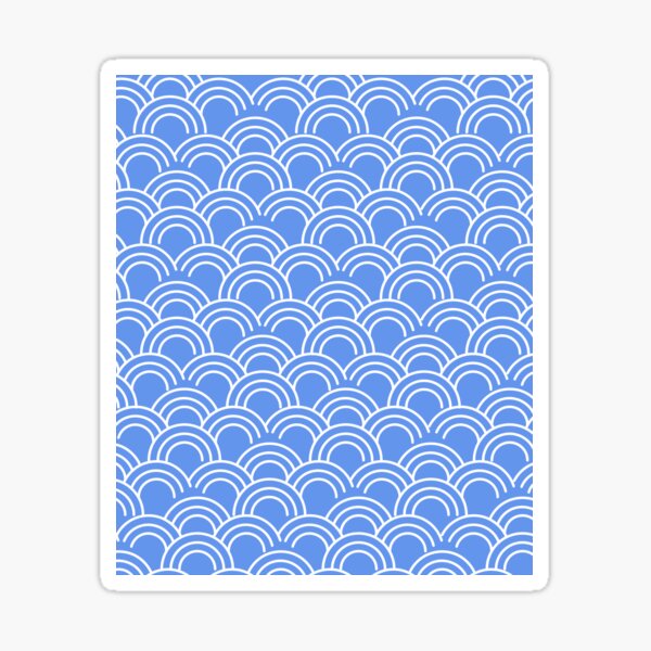 Item preview, Cornflower Blue sea waves designed and sold by KANTRUTHAISHOP.