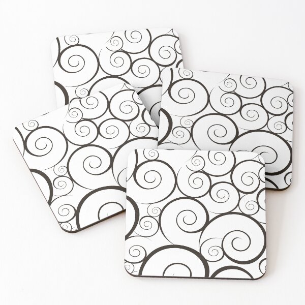 Item preview, Black Curly Waves Minimal Design designed and sold by kimuchiyo.