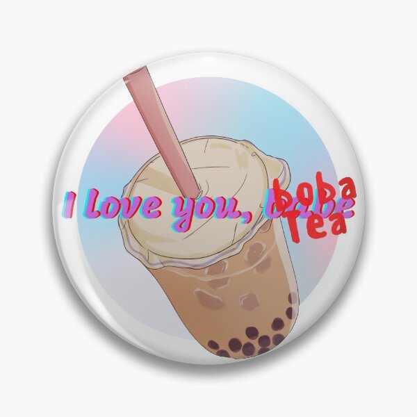 Item preview, I love you, babe/boba tea aesthetic design  designed and sold by Phiiilo.