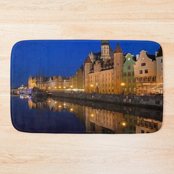 Item preview, Gdansk waterfront at night. designed and sold by Dubage603.