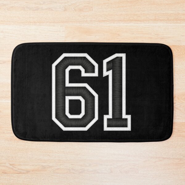 Item preview, 61 Black Jersey Sports Number sixty-one Football 61 designed and sold by elhefe.