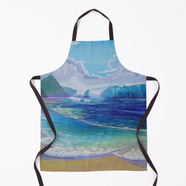 Item preview, Saint Lucia Tropical Beach Scene Giant Wave and Pitons Mountains designed and sold by artshop77.