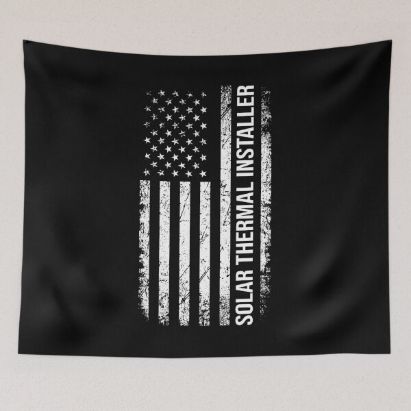Item preview, Solar Thermal Installer American Flag designed and sold by Teelogic.