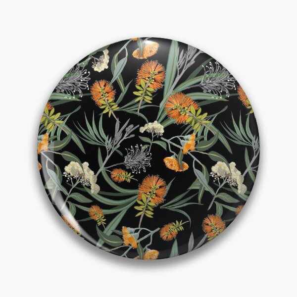 Item preview, Botanical Australian natives flora, orange, pattern, boho, banksia designed and sold by chrissyink.