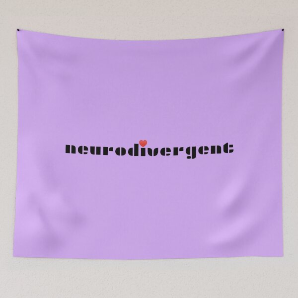 Item preview, neurodivergent with heart stencil designed and sold by CatsMeowDesigns.