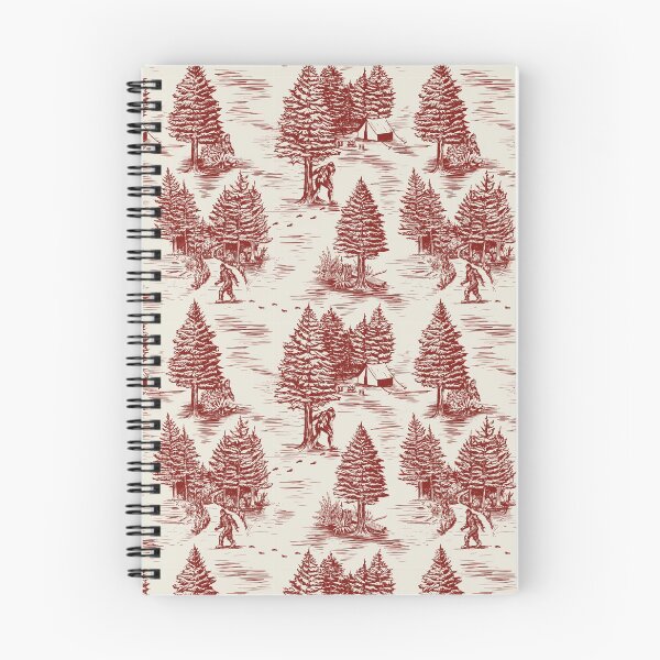 Item preview, Bigfoot / Sasquatch Toile de Jouy in Red designed and sold by somecallmebeth.
