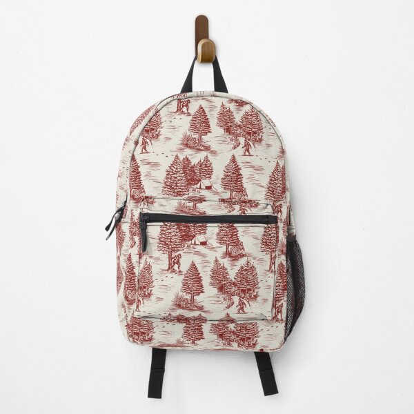 Item preview, Bigfoot / Sasquatch Toile de Jouy in Red designed and sold by somecallmebeth.