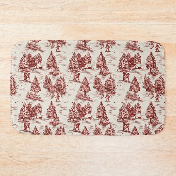 Item preview, Bigfoot / Sasquatch Toile de Jouy in Red designed and sold by somecallmebeth.