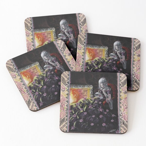 Item preview, Embroidering elfe by the fire designed and sold by Adca-art.