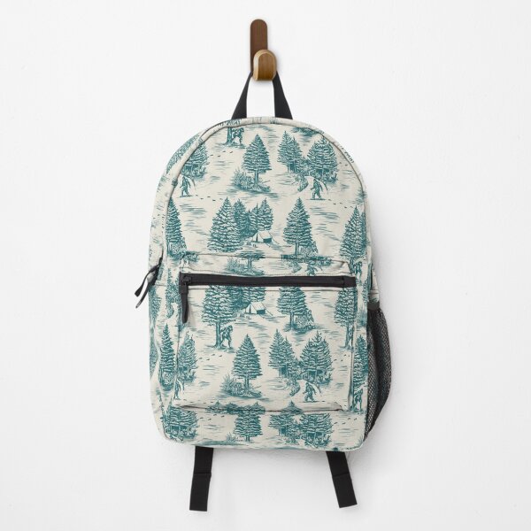 Item preview, Bigfoot / Sasquatch Toile de Jouy in Teal designed and sold by somecallmebeth.