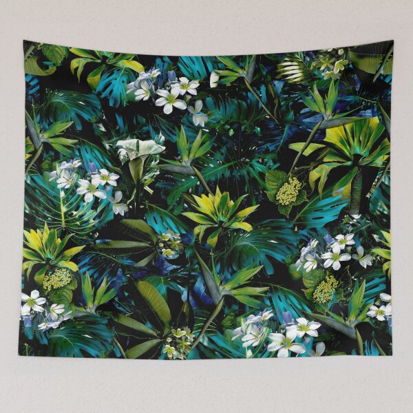 Item preview, Jungle dark, moody forest, greens, tropical, palm leaves, designed and sold by chrissyink.