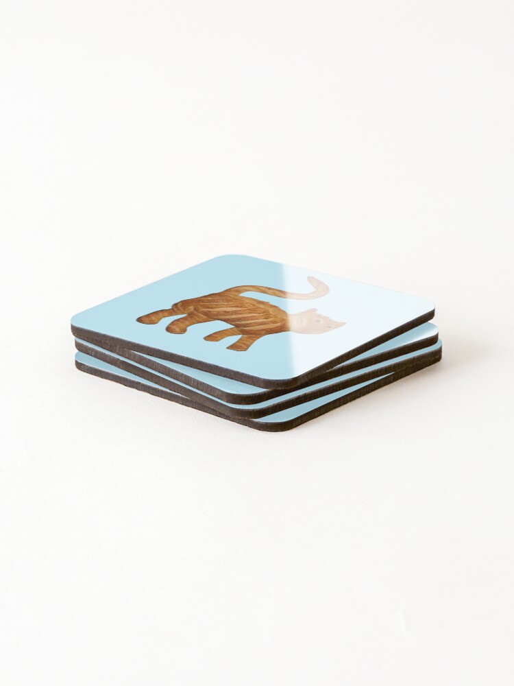 Thumbnail 4 of 5, Coasters (Set of 4), Bread Cat designed and sold by Rzera-.