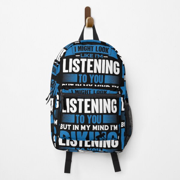 Item preview, I Look Like I'm Listening But In My Mind I'm Biking | Happy Trails designed and sold by GravitiTees.