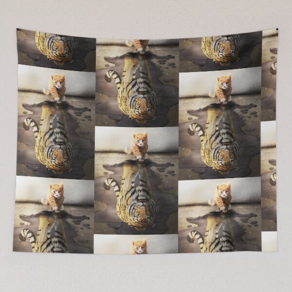 Item preview, Cat Tiger Mirror designed and sold by lehnhattien.