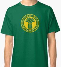Made in Saskatchewan Logo (Green & Gold) Classic T-Shirt