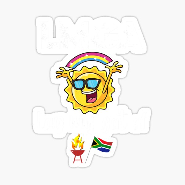 "South African lmga lag my gat af Funny afrikaans" Sticker for Sale by