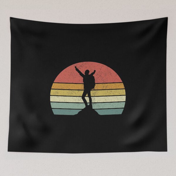 Item preview, Backpacking Hiking Hiker Vintage Retro designed and sold by EstelleStar.
