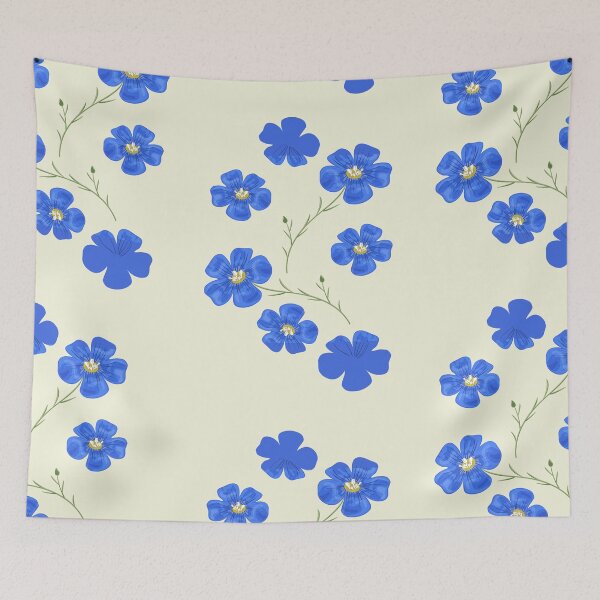 Item preview, Blue watercolor flowers pack- beautiful flowers on beige background designed and sold by Amalzaki.