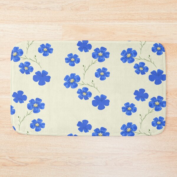 Item preview, Blue watercolor flowers pack- beautiful flowers on beige background designed and sold by Amalzaki.