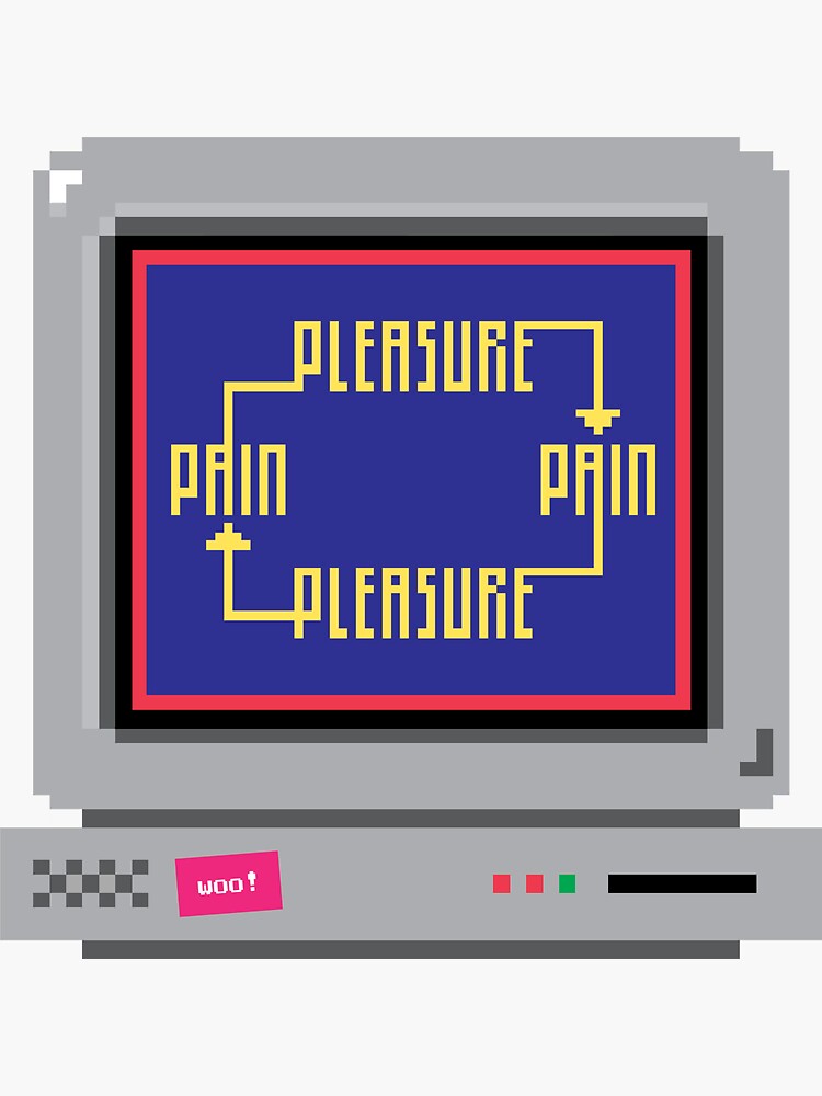 Thumbnail 3 of 3, Sticker, pleasure pain cycle designed and sold by mavenmob.