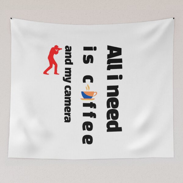 Item preview, All i need is coffee and my camera. designed and sold by Cherish8257.