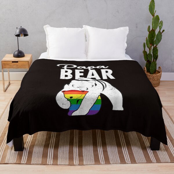 Item preview, Papa Bear Gay Pride Rainbow Flag LGBT Dad Camping Father Day Summer designed and sold by travellb.
