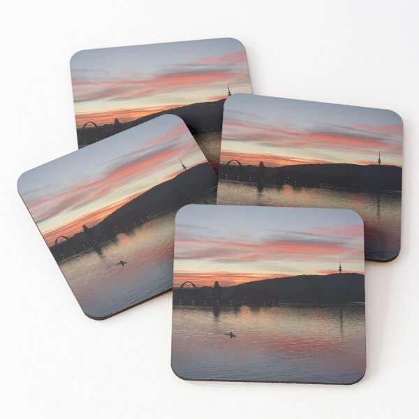 Item preview, Lake Burley Griffin autumn sunset designed and sold by charlienelson.