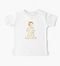Keep calm and read Eragon (Gold text) Baby Tee