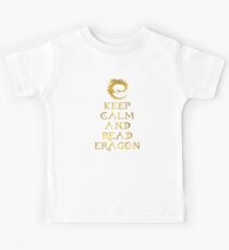Keep calm and read Eragon (Gold text) Kids Tee