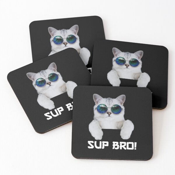 Item preview, savage cat says sup bro designed and sold by foxcart.
