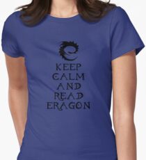 Keep calm and read Eragon (Black text) Women's Fitted T-Shirt
