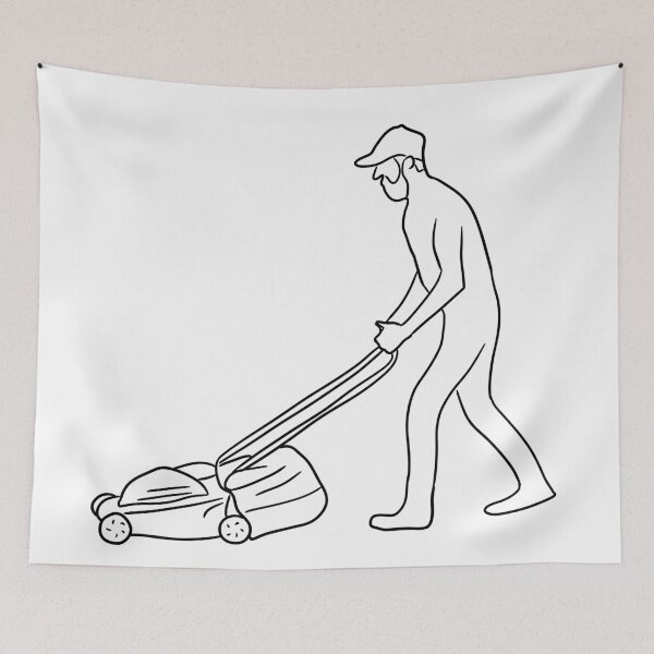 Item preview, Line art lawn mower  designed and sold by Antiope33.